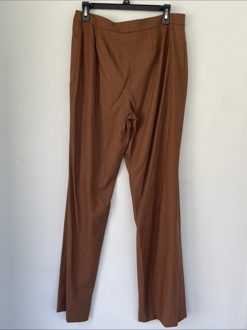 Ellen Tracy Wool Silk Blend  Classic Straight-Leg Women Dress Pants Brown 8 NEW - Picture 4 of 4